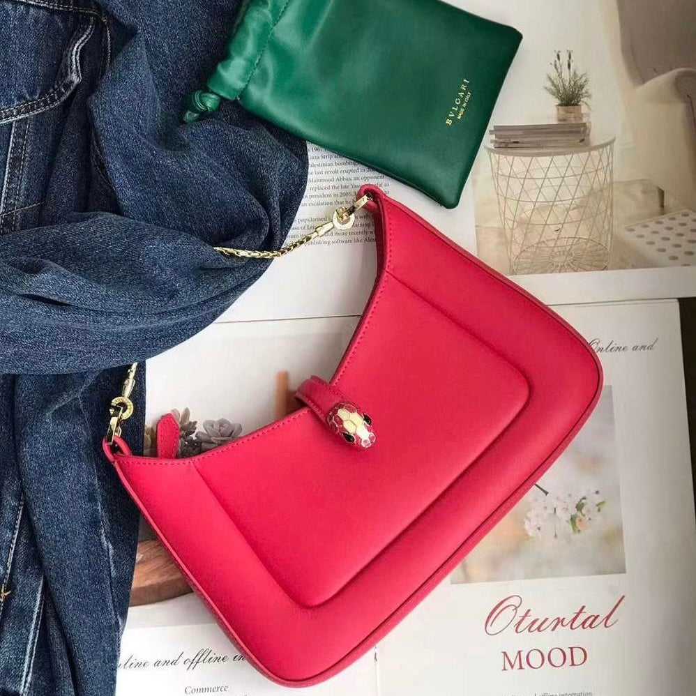 Serpenti Baia Shoulder Soft leather Bag