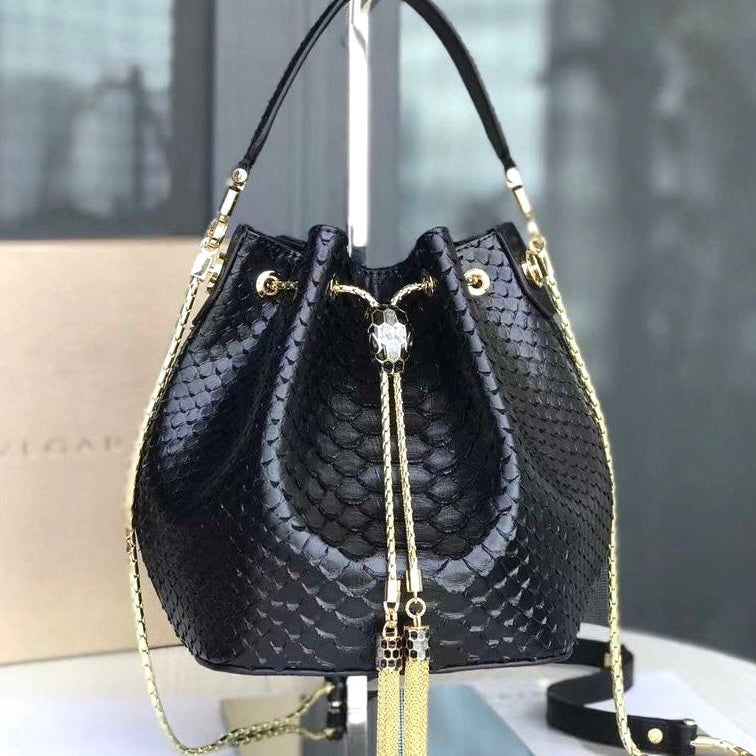 serpenti forever bucket snakeskin Shoulder Bag