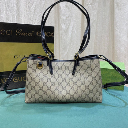GG Emblem Small Tote Bag