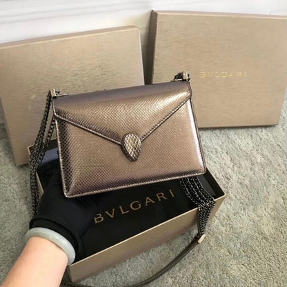 Serpenti Forever Shoulder Metallic Bag