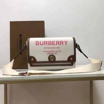 note horseferry print canvas crossbody bag