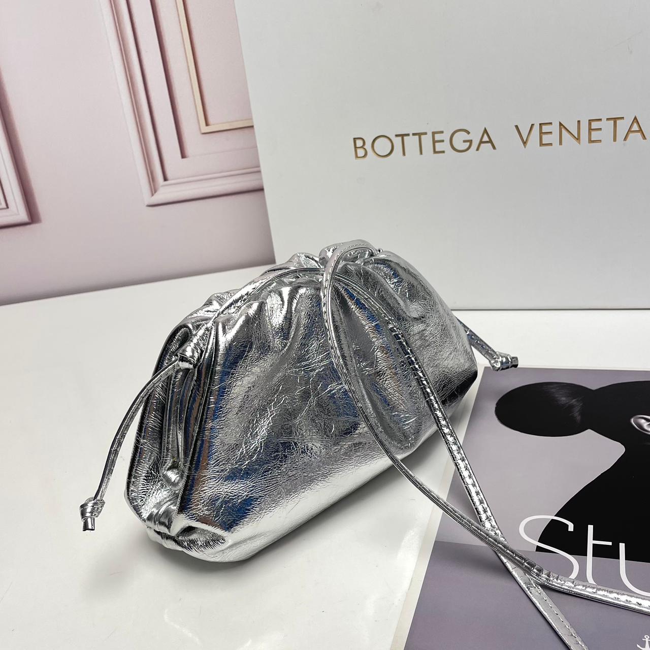 Jodie Mini metallic leather tote Bag