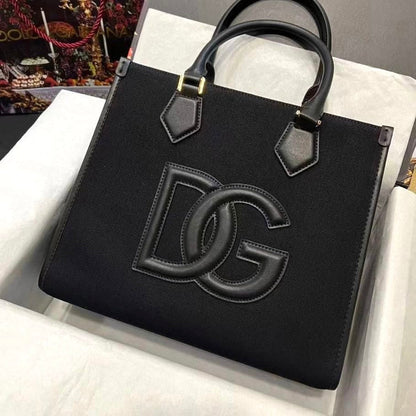 Canvas Shopper With Calfskin Bag