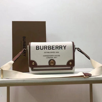 note horseferry print canvas crossbody bag