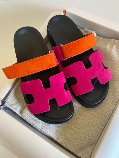 Iconic H-Cut Leather Sandals