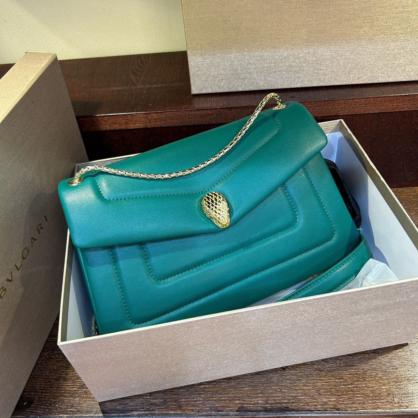 Serpenti Forever Wallet In Bag