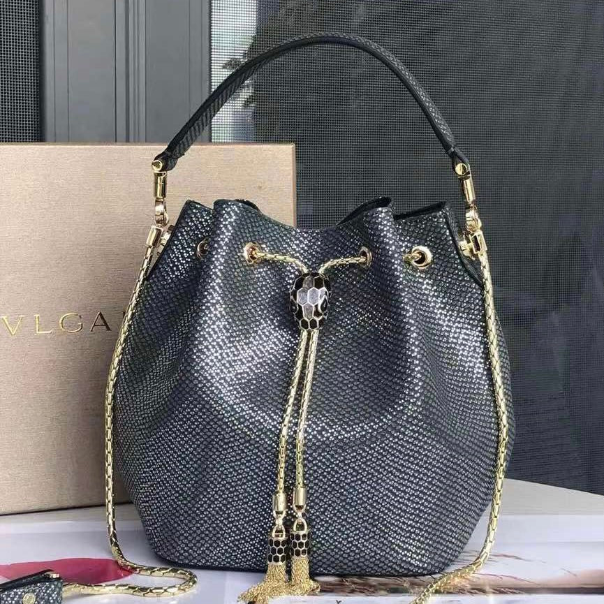 serpenti forever bucket snakeskin Shoulder Bag