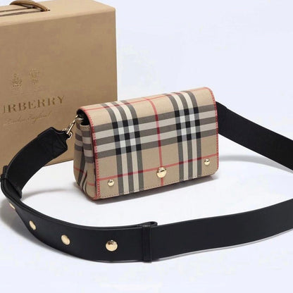 SMALL HORSEFERRY PRINT COTTON CANVAS CROSSBODY BAG