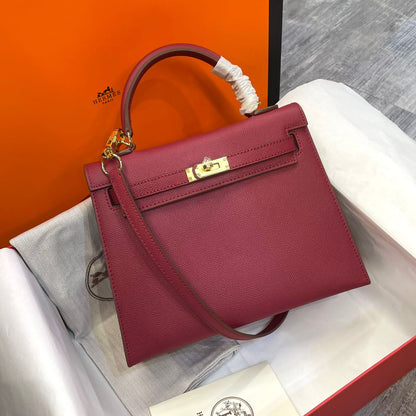 Kelly 25Cm Caviar leather Bag