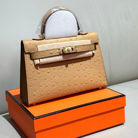 Mini Kelly Ostrich Bag