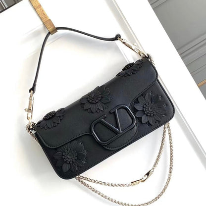 Loco Shoulder Bag With Appliqué flower