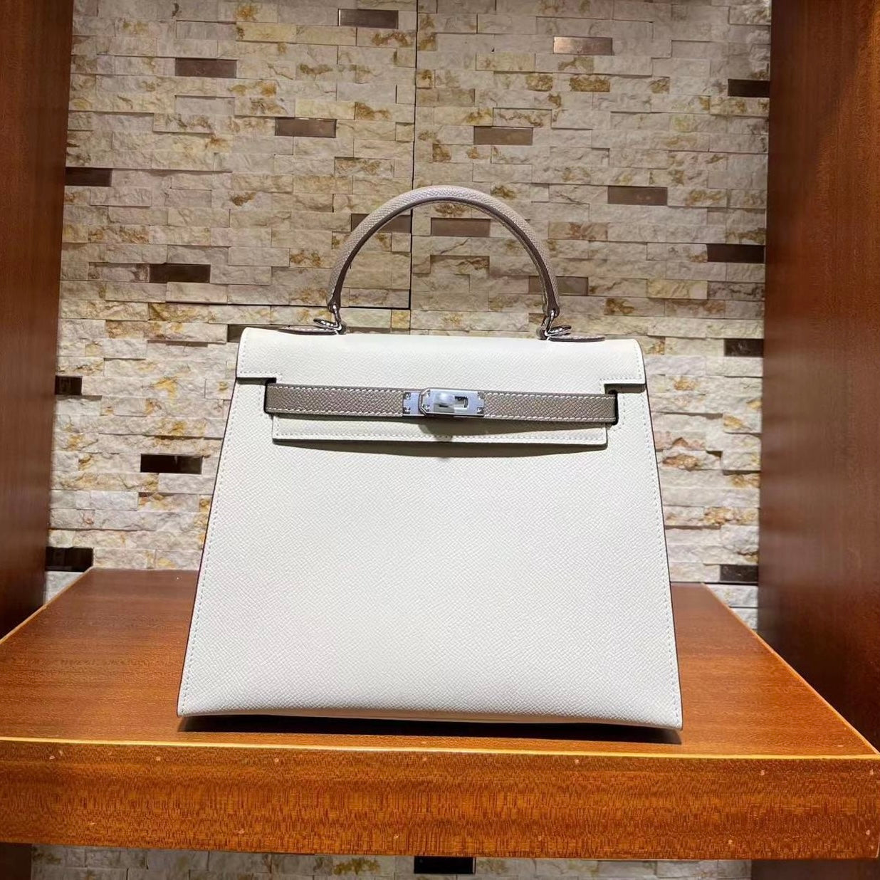 Kelly 25Cm Caviar leather Limited Edition Bag