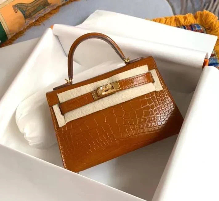 Kelly Mini Crocodile 21 Cm Bag