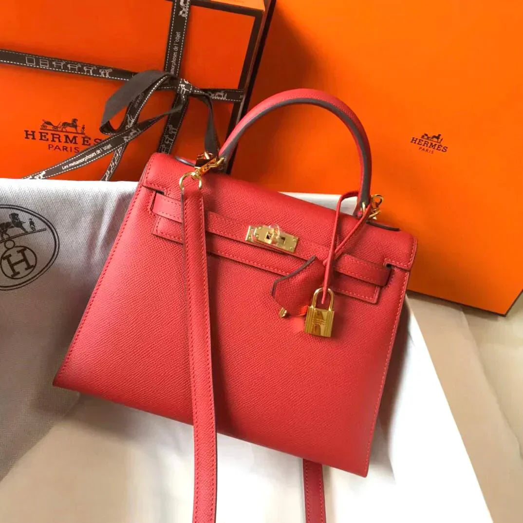 Kelly 25Cm Caviar leather Bag