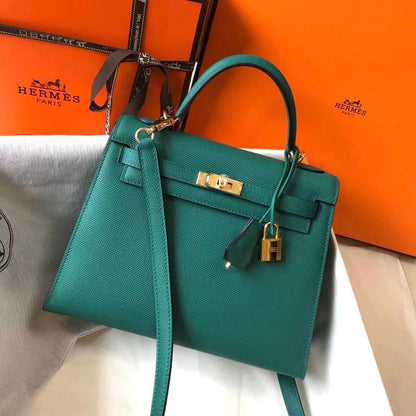 Kelly 25Cm Caviar leather Bag
